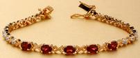 2.76 CTTW Garnet XOXO Bracelet 202//84